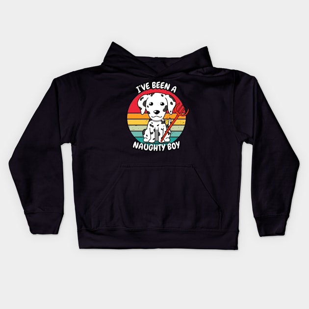 ive been a naughty boy - dalmatian Kids Hoodie by Pet Station